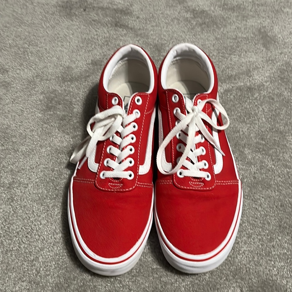 Red old skool vans without box. No marks on shoes worn once!